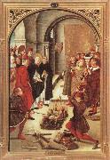 BERRUGUETE, Pedro Scenes from the Life of Saint Dominic:The Burning of the Books oil painting reproduction